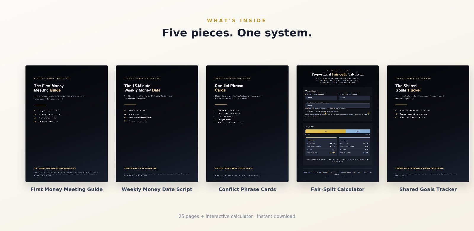 The First Money Meeting Guide cover and interior pages